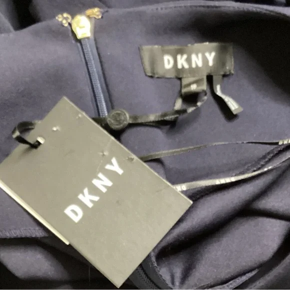 DKNY Pleated Bell Sleeve Sheath Dress 10 NWT - Picture 10 of 11